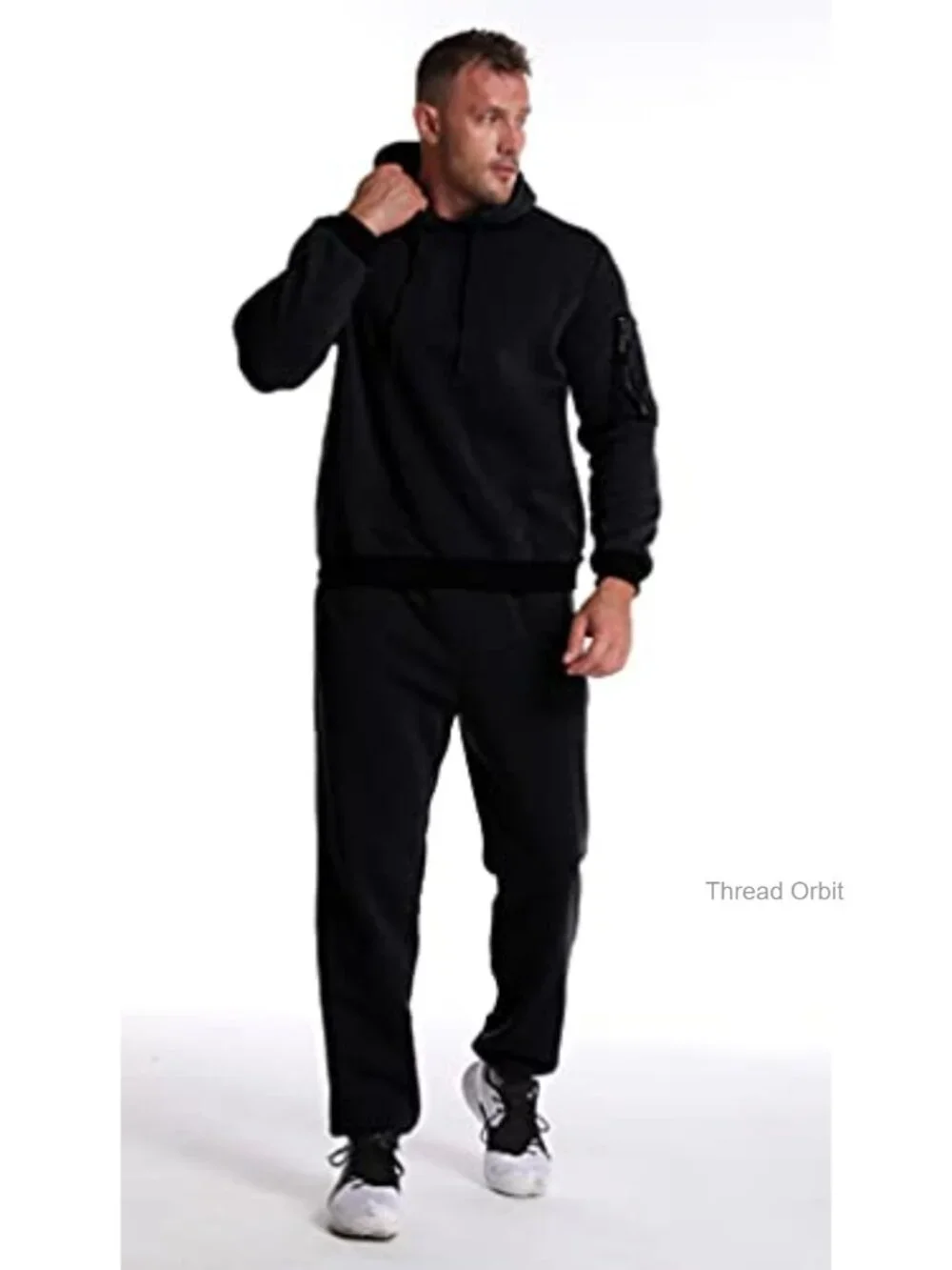 Men's 2 Piece Sweatsuit Hoodie Jogging Tracksuit Set Long Sleeve Pullover